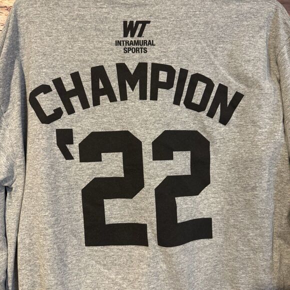 WTAMU '22 Rec Sports L T-Shirt Gameday Crewneck West Texas A&M Buffaloes Grey DS - Picture 7 of 9